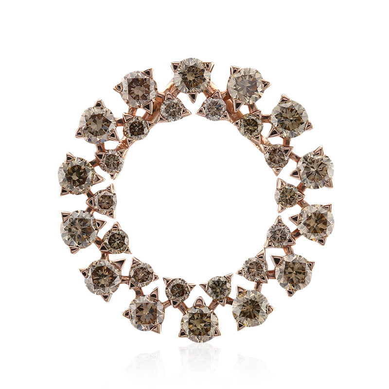 SI1 Argyle-Rose de France-Brillant-Goldanhänger (Annette)